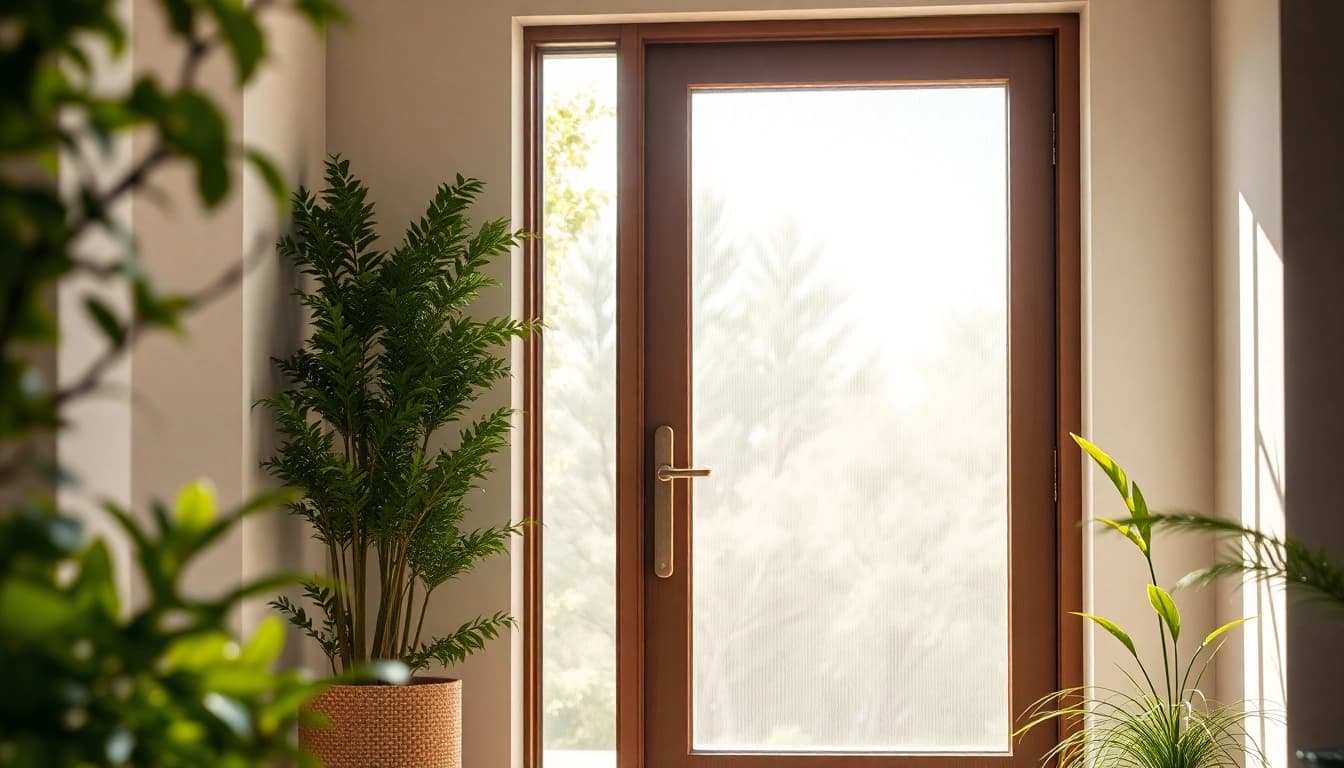 Effortlessly install the myggenet dør to keep insects out while enjoying fresh air.