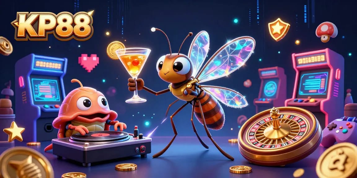 Experience thrilling gameplay at KP88 with vibrant casino elements and engaging characters.