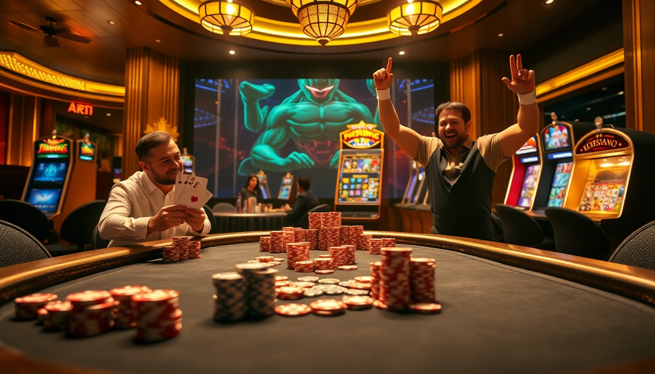 Engaging casino experience at https://66233.mobi/ with vibrant gaming elements depicting excitement and luxury.
