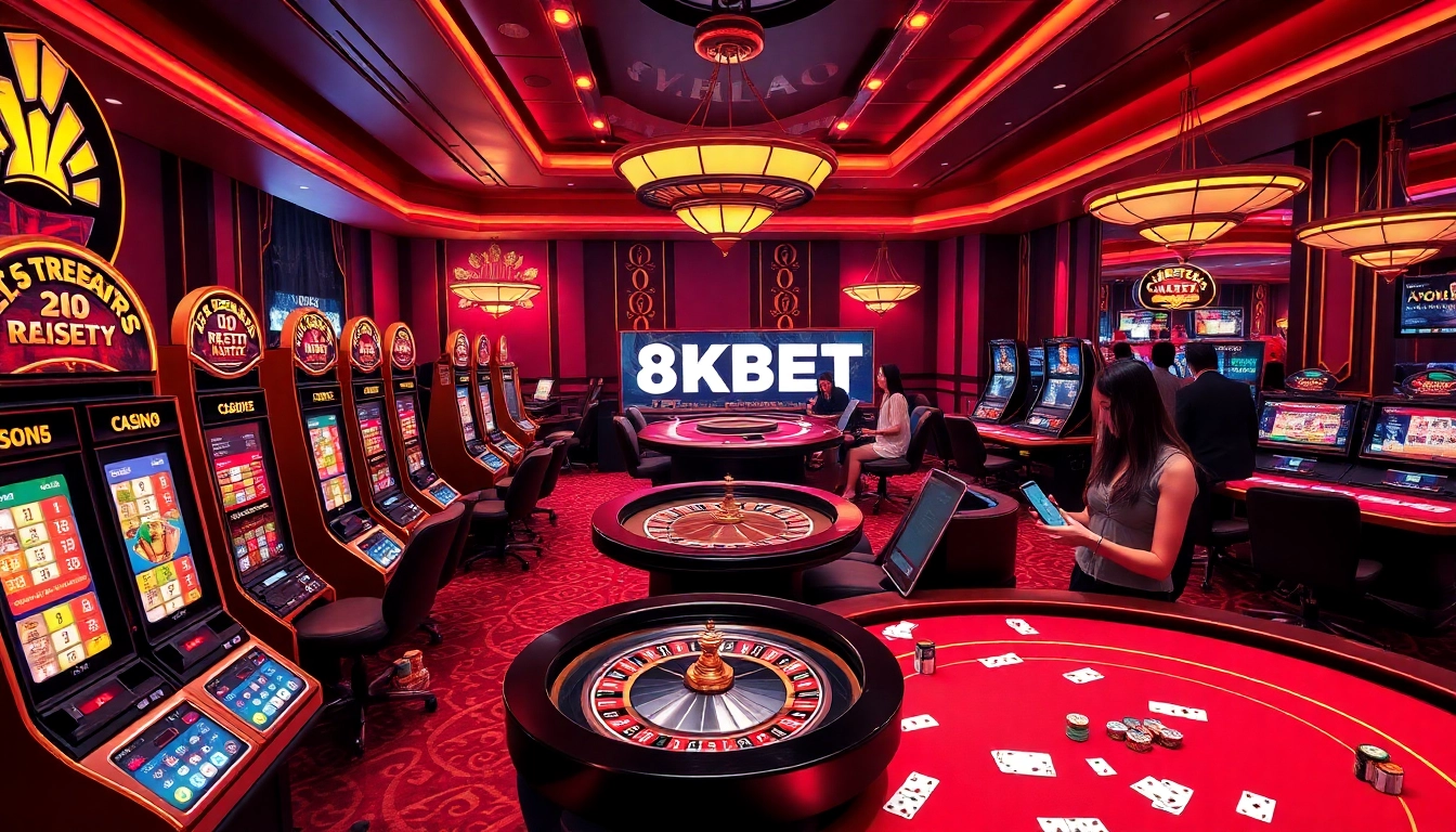 Experience high-stakes excitement with 8KBET's vibrant online casino atmosphere.