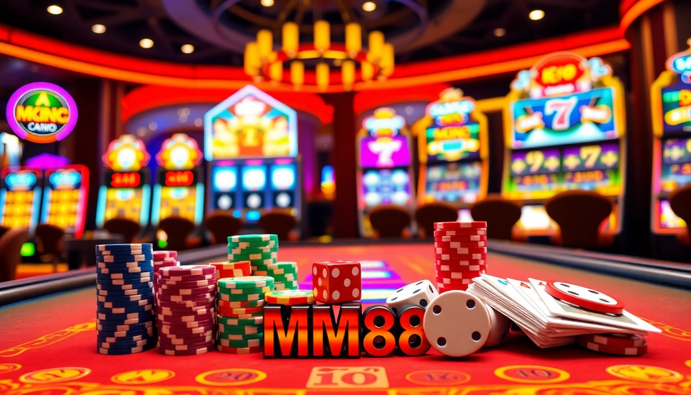Play exciting games at Nhà Cái mm88 casino featuring vibrant tables and confident players.