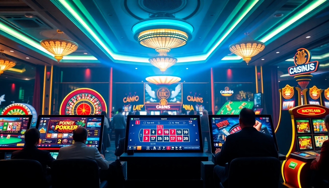 Engaging gaming scene with Nhà cái Luck8 showcasing vibrant casino excitement