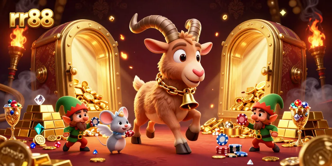 Experience thrilling rr88 casino action with Krampus, an angel mouse, and playful gremlins stealing chips.