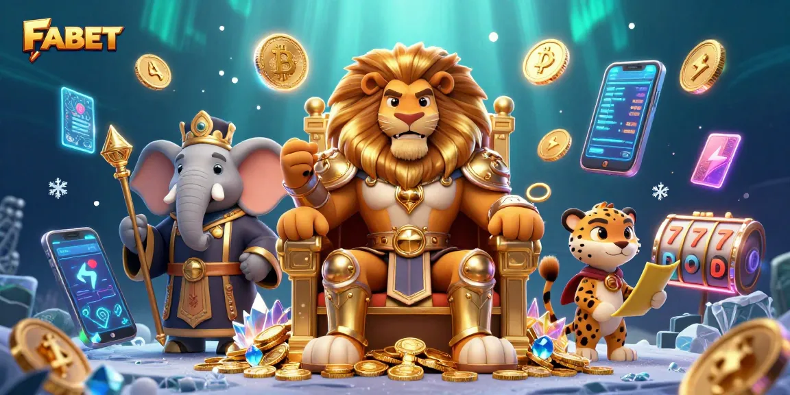 Experience the excitement of FABET with dynamic 3D characters in a vibrant casino setting.