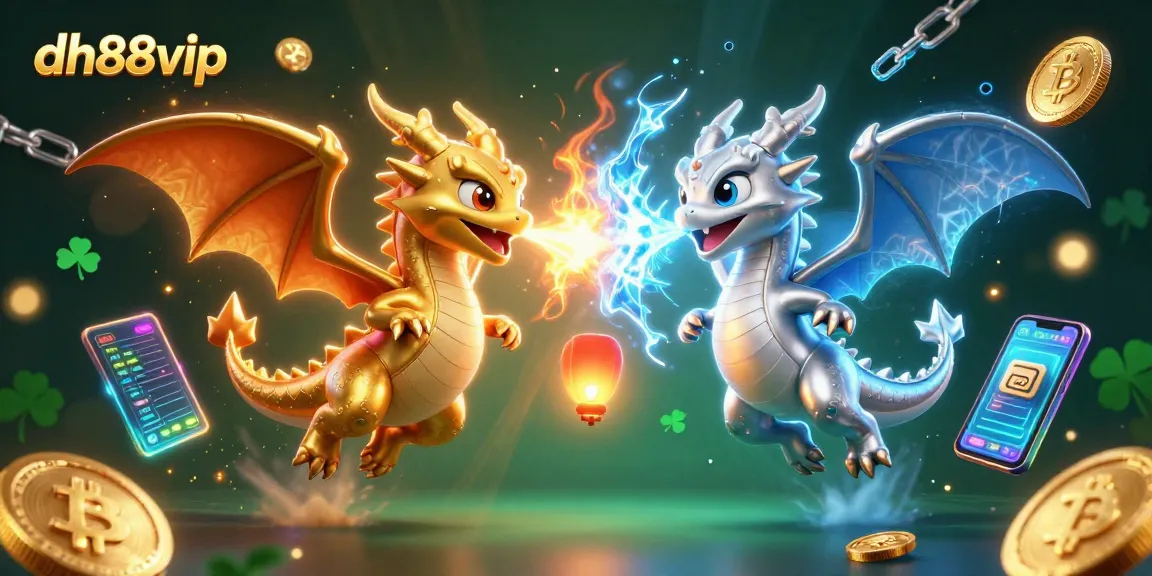 Engage with dh88vip's dynamic gaming world featuring twin dragons and crypto elements.