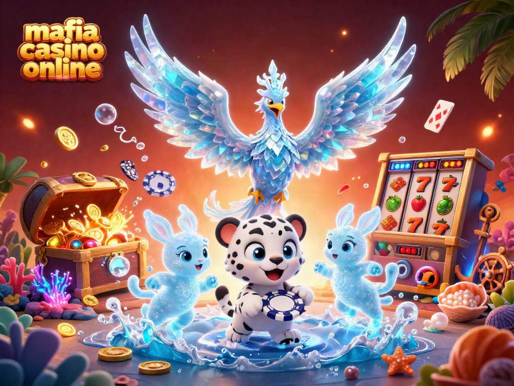 Mafia casino online showcases vibrant characters amidst dynamic betting elements and a dazzling casino backdrop.