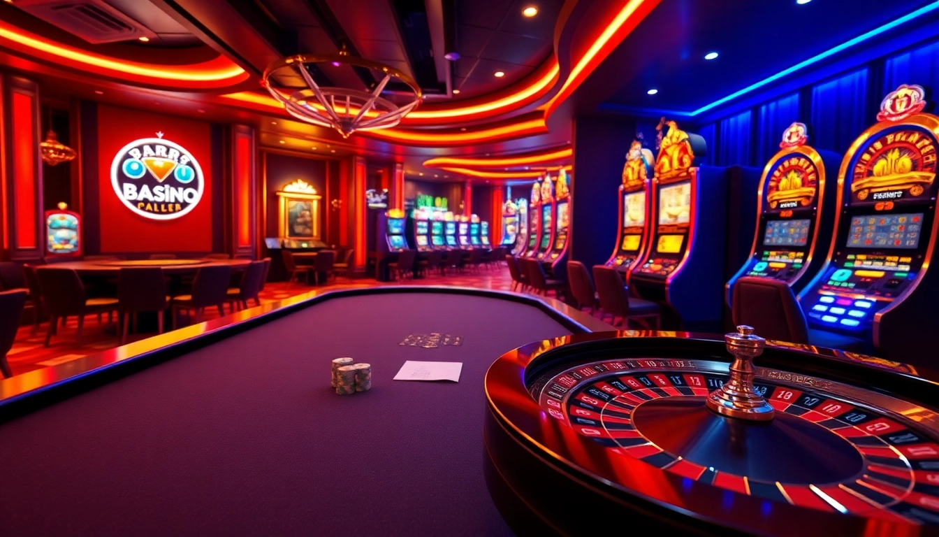 Experience the exhilarating ambiance of gambling on https://luck8.locker/ with luxurious casino elements and vibrant colors.