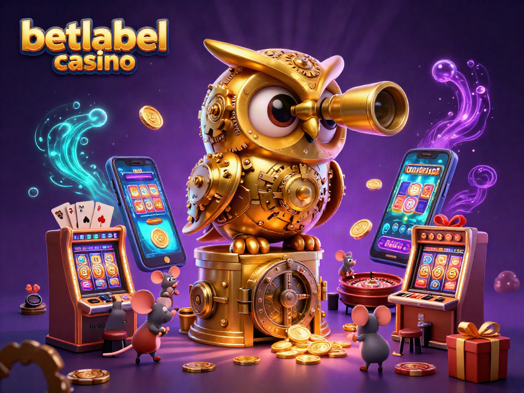 Engaging illustration of betlabel casino showcasing a dynamic gaming scene filled with vibrant characters and games.