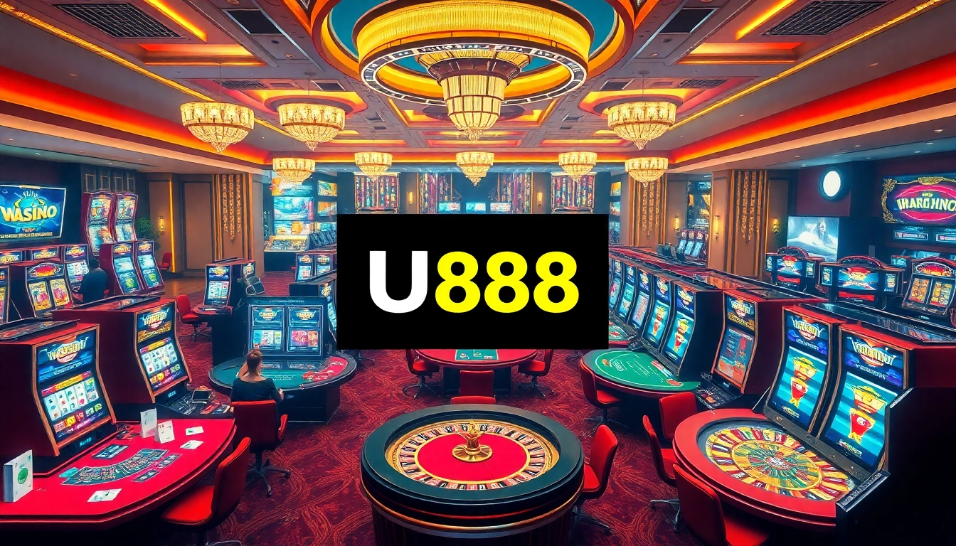 U888 players enjoying a vibrant online casino experience with dynamic games and betting options.