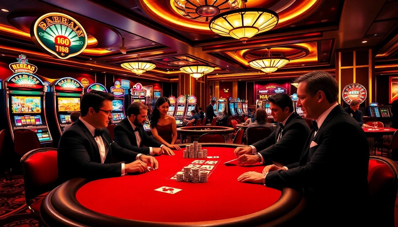 High-stakes poker action at f168 casino, showcasing players and intense gameplay.