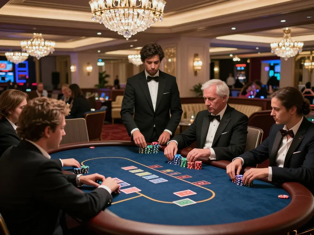 Experience kp88 vip gaming in a luxurious casino setting with professional dealers and high-stakes action.