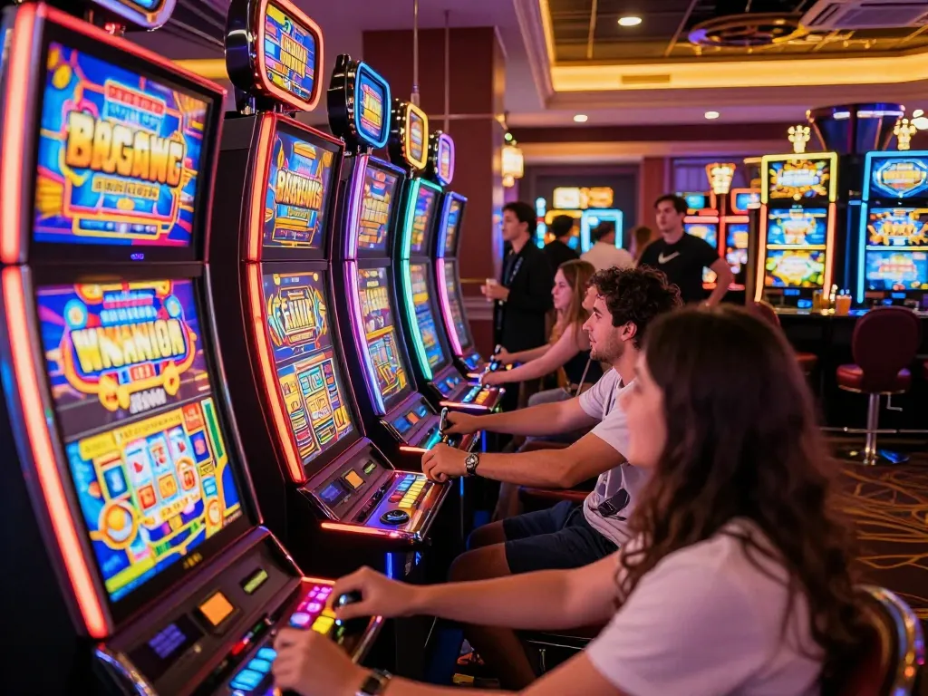 Rasakan kegembiraan Slot Gacor di kasino yang semarak dengan pemain yang terlibat dalam permainan yang mendebarkan.