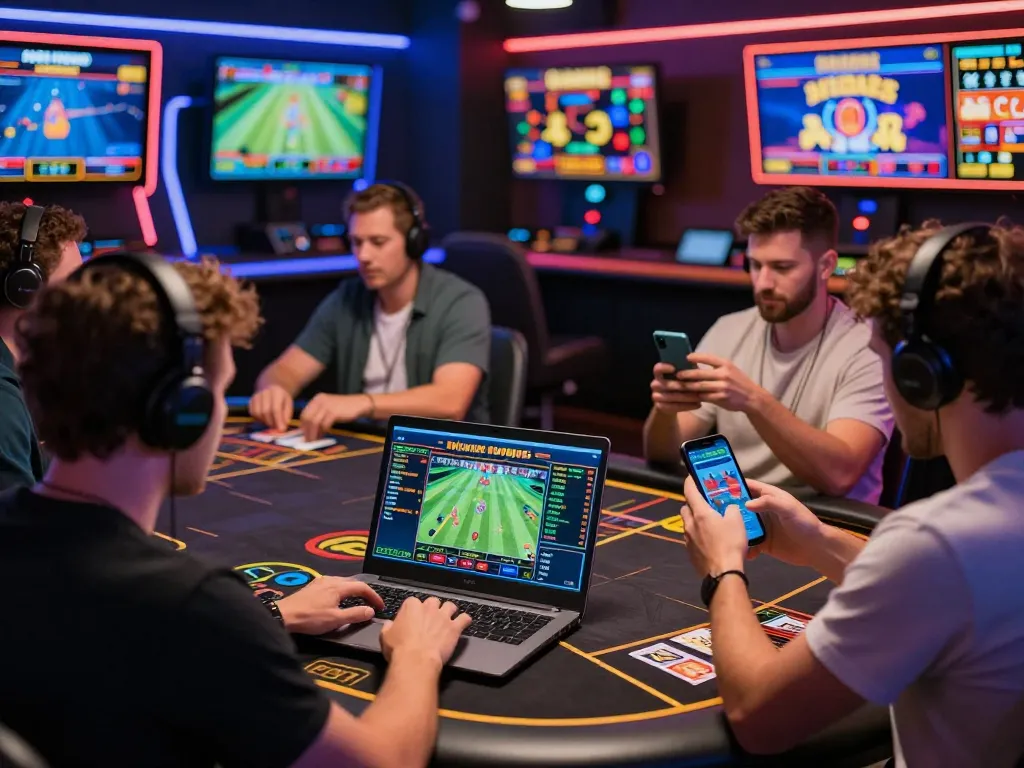 Players interacting on the TT88 online gambling platform, showcasing diverse gaming options and an engaging atmosphere.