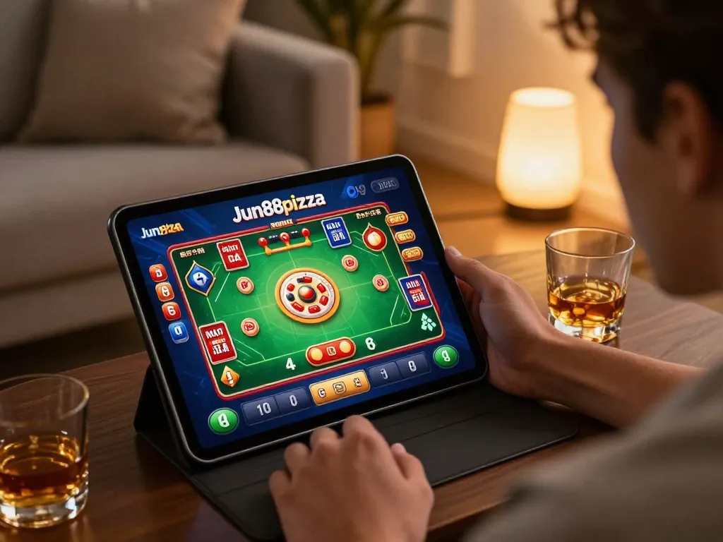 Experience intense gameplay at Jun88pizza mobile casino with a cozy setup and warm ambiance.