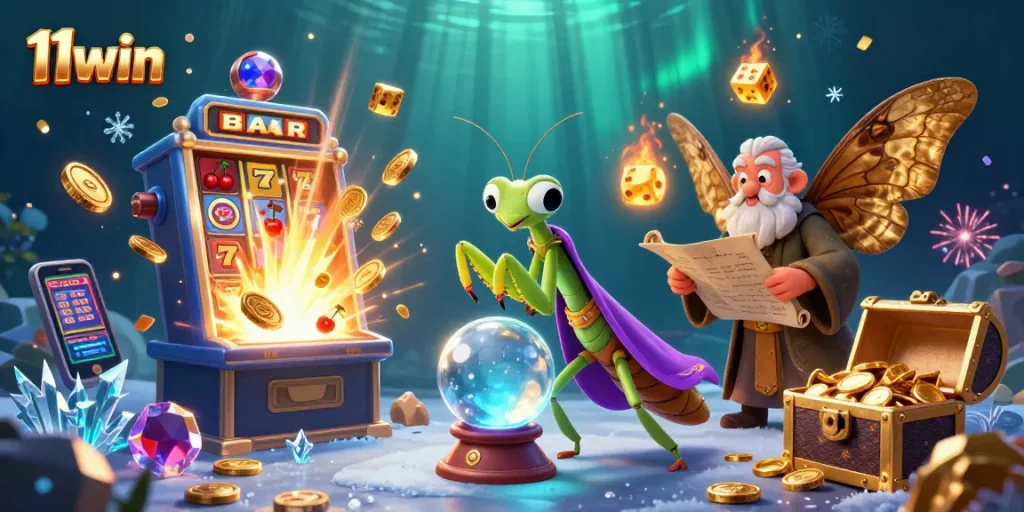 Experience the thrilling world of 11win with a vibrant casino scene full of jackpots and fortune!
